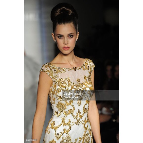 NW Luxury Couture Designer Party Prom Dress Wedding Evening Cocktail Runway Gown - Picture 12 of 16